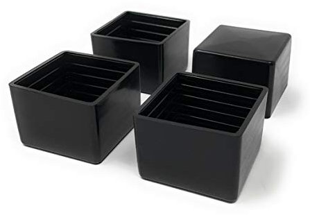 Design61 4X Kappen für Vierkantrohre 40 x 40 mm Schutzkappen Gleiter Bodenschutz für Vierkantrohre
