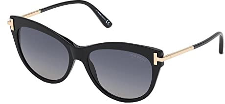 Tom Ford KIRA FT 0821 Shiny Black/Grey 56/16/140 Damen Sonnenbrillen