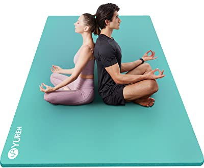RYTMAT Large Exercise Mat 200×130cm NBR 15mm Thick Yoga Mat Gym Mat for Home Aerobics Fitness Yoga Pilates Training