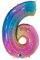 Grabo 690GHS-P Superloon Glitzer-Holografisches Geschenkset, Länge 101,6 cm, Silberfarben, Einheitsgröße (Bunt, 6)