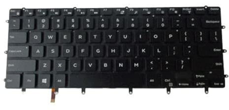 Yesvoo US Tastatur mit Hintergrundbeleuchtung für Dell XPS 9550 9560 9570 / Inspiron 13 5368 5378 7368 7378 / Inspiron 15 7558 7568 / Precision 5510, P/N: 0GDT9F 0VC22N