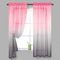 Ricemru Vorhange Farbverlauf Rosa Grau 2er Set Voile Gardinen Halbtransparent Bunt Vorhänge mit Rod Tasche für Kinderzimmer Wohnzimmer Schlafzimmer,132x243