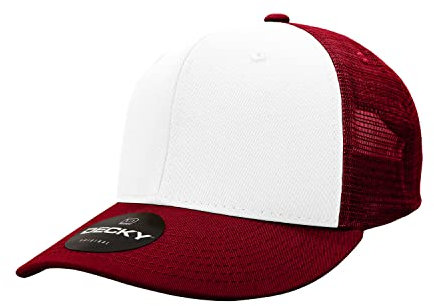 DECKY Unisex 4006-5carwhtcar Cap, Kardinal/Weiß/Kardinal, Einheitsgröße