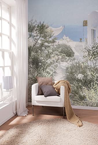 Komar Vlies Fototapete - Côte d’Azur - Größe: 200 x 250 cm (Breite x Höhe) - Meer, Urlaub, Sommer, Tapete, Design, Wohnzimmer, Wanddekoration, Schlafzimmer - LJX4-009