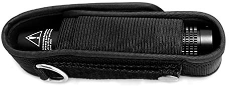 DONGKER Taschenlampe-Holster, Nylon Taktische Taschenlampen Tasche,Molle Taschenlampe Holster mit Karabiner für Taschenlampen mit einem Durchmesser von 1,1 Zoll und Einer Länge von 4,9 bis 5,7 Zoll