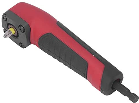 Nimomo Adaptador de ángulo de broca de taladro de ángulo recto Accesorio de ángulo recto de 1/4 pulg. Destornillador de broca hexagonal con mango ergonómico