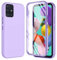 Tawarror Coque pour Samsung Galaxy A51 4G, 360 Degré Antichoc Silicone Liquide Case Aver Protecteur D'écran Intégré Etui Robuste Double Face Anti-Rayures Intégrale Bumper Housse - Violet