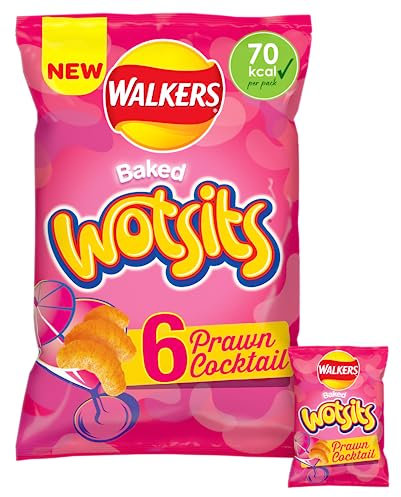 Walkers Wotsits Prawn Cocktail Snacks Crisps 6X13.5g