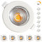 6er LED Einbaustrahler 10W Dimmbar Set LED Spots Flach 33mm Rund Weiß Deckenspots 2700K Warmweiß 850LM Einbauleuchten 230V für Küche Wohnzimmer