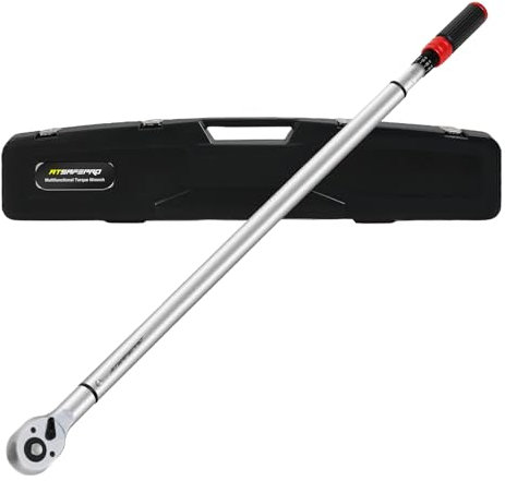 ATsafepro 3/4 Drehmomentschlüssel, 100-600 Nm Drehmoment-Schlüssel Auto Reifenwechsel ±3% Fehlergenauigkei mit 48 Zähne, Reparatur von Auto, LKW, Traktor