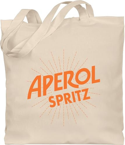 Baumwolltasche - & Fasching - Taschen - Aperol Spritz Kostüm I Karneval Kostüm Aperol Spritz - Unisize - Naturweiß - beutel kamellebeutel faschings sauf jutebeutel wurfbeutel karnevals saufen