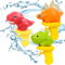 Wasserpistole für Kinder, 3 Stück Cartoon-Wasserspritzpistole, Dinosaurier Wasserpistolen, Mini Wasserspritzpistolen 100ml bis zu 4-6m,Spritzpistole Wasser für Schwimmbäder,Gärten,Geburtstagsgeschenke