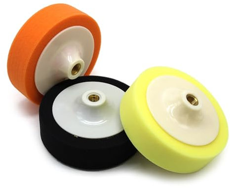 3 Pack 6Inch 150mm Buffing Sponge Head Mop Pads Sponge Polishing Pads for Car Detailing and Home Maintenance Mop Pads
