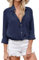 SHEKINI Camicia Lino Donna Camicetta da Donna Elegante Maniche Lunghe Cotone Blusa Maglietta Scollo a V Top Camicette Abbigliamento Donna Ufficio Casual