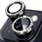 Oelrstfe Pellicola Fotocamera per iPhone 13/13 mini,Posteriore Obiettivo Protezione Vetro Temperato,HD Trasparente Lente Schermo,Durezza 9H Anti-graffio Ultra Resistente Glitter Camera,Nero