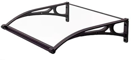 Auvent de Terrasse sur Pied, Auvent Porte D'entree avec Gouttière, Objets Anti-Chute Porte Toit Marquise Abri Protection en Polycarbonate Auvent de Patio (Size : 80 * 100)