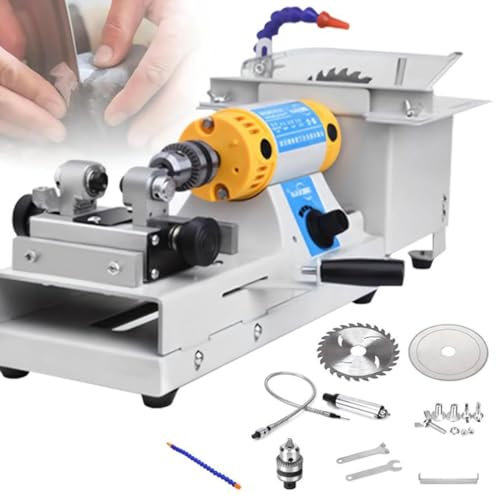 Tisch-Drehbank-Schneidemaschine, Edelstein-Polier-Schleif- und Schleifmaschine für die Schmuckherstellung, Tisch-Lapidarausrüstung, zum Schleifen, Polieren, Bohren