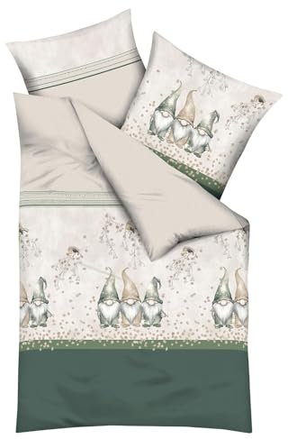 Kaeppel Biber Bettwäsche Wichtel Kumpel oliv 1 Bettbezug 155 x 220 cm + 1 Kissenbezug 80 x 80 cm