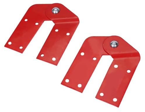 Dachbodenleiter-Scharniere, 2 Stück, Universal-Stufenleiterstange, Edelstahl, Klappleiter-Verbindungsstück, Fischgräten-Leiter-Befestigung (rot)
