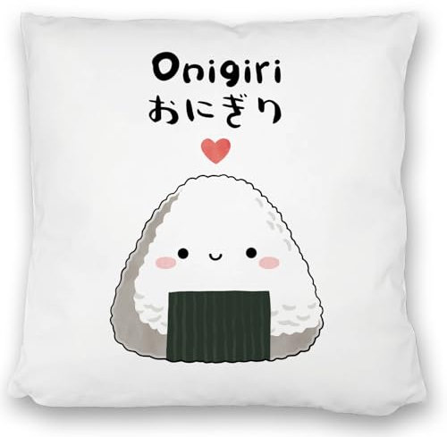 speecheese Onigiri Sushi Kissen satiniert Kawaii Sushi Kissen satiniert für Manga Fans Japanische Liebe ideal für alle die Japan und Onigiri lieben