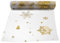 Tischläufer Weihnachten Gold 28cm × 10m Schneeflocken Weihnachtstischdecke Glänzend Goldfolie Weihnachtsdeko Tisch Weihnachtstischläufer Rolle Küche Tisch Innen Party Dekoration