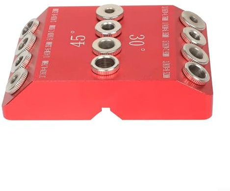 Aluminum Alloy Drill Guide Jig 30 45 90 Degree Angle 4 Sizes Holes for Cable Railing Installation Woodworking DIY Projects with Locking Clamp Compatibility(A)