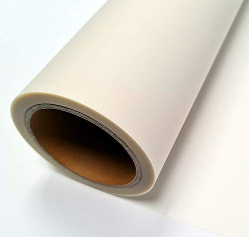 Frostweiße Rückprojektionsleinwand Folie, auch für Frontprojektionsfolie geeignet, vielseitige Projektor-Leinwand mit Selbstklebefunktion, weißer Zuschnitt für Projektoren (1107 mm x 623 mm)