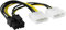 TECHZOCO Cable alimentación 4 Pines Macho Molex a 8 Pines PCI Express, Cable de fuente de alimentación a Tarjeta gráfica, Apto para tarjeta gráfica NVIDIA, GeForce, Gigabyte, Zafiro, 8 pines, 15 cm