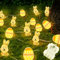 Isisyu Lichterkette Ostern Batterie, 2M 20 LED Hase Ostereier Micro Lichterkette mit Timer, Warmweiß Osterdeko Lichterkette Außen Innen für Tischdeko Osterkörbchen Oster Deko Party
