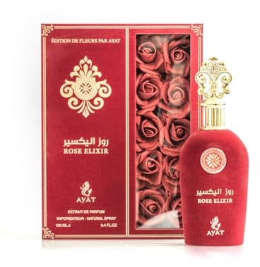 AYAT PERFUMES Rose Elixir Eau de Parfum 100ml - Luxury Dubai - Oriental Fragrances, Fruity & Floral - Elegant Fragrance, Long Hold and Sensual - Gift for Men and Women