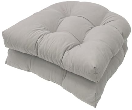 SJMDMZD U-förmige Stuhlkissen für Esszimmerstühle, 48,3 x 48,3 cm, weich, getuftet, Bürostuhlkissen, wasserdicht, Ersatz-Sitzkissen, für Rasenstühle, überfüllte Polsterungen, 2 Stück