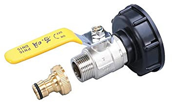 Robinet Cuve 1000l,Robinet Cuve 1000l Plastique Robinet en laiton Arrosé Jardin Robinet Robinet Buse Buse Connecteur Garden Gratuit Bénéfice(3 4 brass)