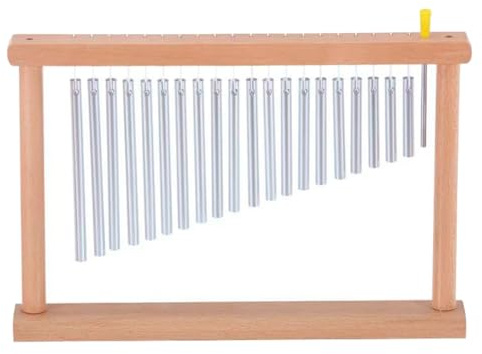 Uxsjakjsd Artistic Standing Wind Chime, 20 Tone Sound Beam, Wooden Frame with Percussion Stick A