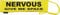 NERVOUS GIVE ME SPACE - NeonDog Fluorescent Neon Yellow Dog Lead cover sleeve slip
