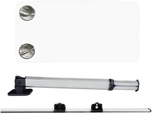 Nordivo Table Camping Car Table Pliable Caravane Pieds Pliants,Tables pour Camping-Car,Murale de Pique-Nique Extérieure,avec 2 Fentes pour Tasse,pour Voyage en Voiture(White/Silver)
