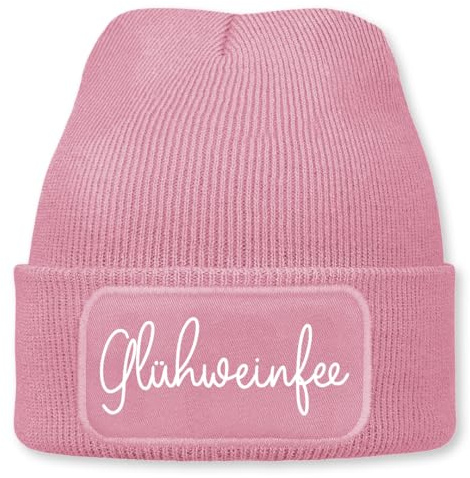 Prozente Momente Glühweinfee - Beanie | Strickmütze | Wollmütze | Beanie mit Druck | lustige Sprüche | Apres-Ski | Winter