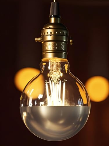 karedle oard 1er Pack G95 Kopfspiegellampe Silber LED Glühbirne E27-Sockel Edison Lampe ersetzt 100 Watt, 10W,950 Lumen, 2700K warmweiß, LED Filament Fadenlampe, 220V, Silber