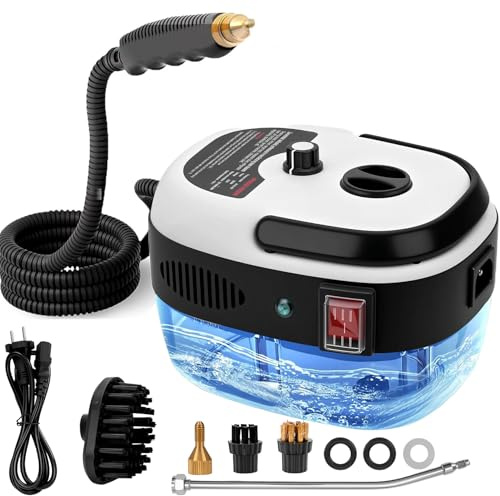 Pulitore a Vapore 2500W, 6 Livelli, Serbatoio 1000ML, Bianco