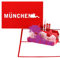 Pop Up Karte „München Skyline – Panorama mit Frauenkirche“ 3D Geburtstagskarte, Souvenir, Einladung City Trip & Gutschein Bayern Urlaub