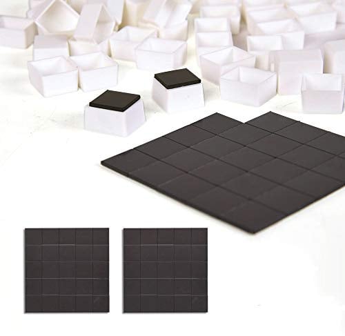 48pcs Empty Half Pans Kits with Magnets White Plastic Half Pan Fit for Watercolor Oils or Acrylics Palette Travel Tins Paint Case Customizing Your Own Palette