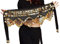 Bauchtanz-Hüfttuch für Damen, S/M/L/XL, Schwarz Gold, S/M
