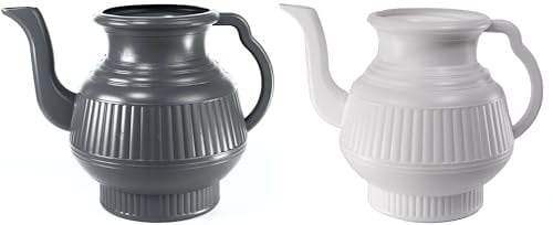 Mayaka786 Pair of Lota or Bodna or Toilet Wash Jug (Gray and White)