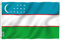 ANLEY Fly Breeze 3x5 pieds Drapeau Ouzbékistan - Couleur vive et résistant à la décoloration UV - En-tête en toile et double couture - Drapeaux de la République d'Ouzbékistan Polyester