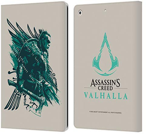 Head Case Designs Officially Licensed Assassin's Creed Eivor's Bearded Axe (Skeggøx) Valhalla Compositions And Patterns Leather Wallet Case Compatible With Apple iPad 10.2 2019/2020/2021