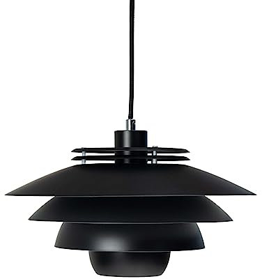 Dyberg Larsen - Ejka - Mattschwarz - Hängeleuchte - Hergestellt aus Mattschwarzem Metall - Mattschwarz - Deckenlampe Wohnzimmer - Ohne Leuchtmittel - 60 W/E27 - Dänisches Design - Modern - Leicht