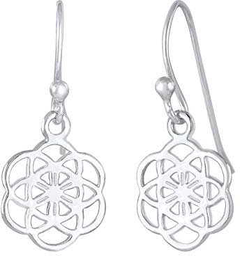 Nenalina Ohrringe Silber 925 Damen mit Blume des Lebens Ohrhänger