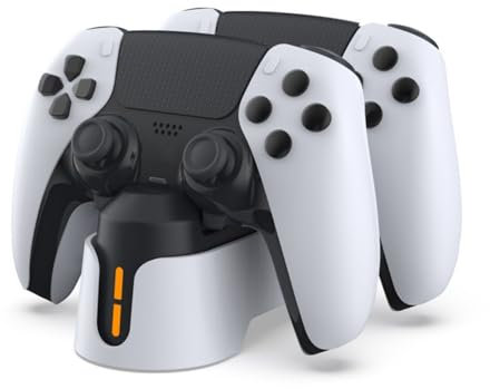 TNP PS5 Charging Station PS5 Controllers - für Playstation 5 Dual Charge 2 Slot Docking Station Stand with LED Indicators