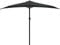 vidaXL Balkon Sonnenschirm Alu-Mast Balkonschirm Strandschirm Marktschirm Ampelschirm Gartenschirm Schirm Wandschirm Schwarz 300x155x223cm Halbrund