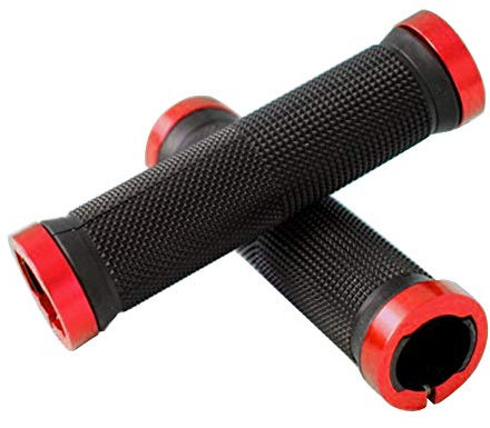 LA TALUS 2 unids antideslizante bicicleta de montaña bloqueo manillar cubierta accesorio de ciclismo para MTB, BMX, montaña, cuesta abajo, bicicleta plegable rojo