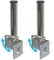 Aimeboost 2 PCS 1.5 Diameter Antenna Mount Pole Aluminum Bracket to Wall for Outside Antenna Weather Station 10 Length Antenna Mast Mounting Pole Clamp Adjustable Angle